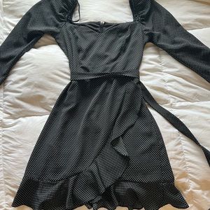 Black and White B. Darlin Wraparound Dress